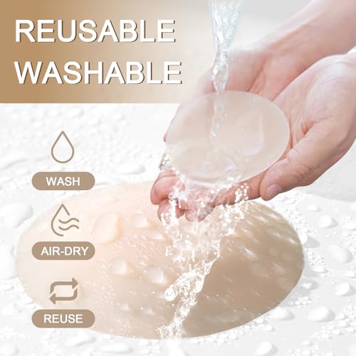 3 Pairs Cakes Nipple Covers No Show, Sticky Nipple Pasties for Women Silicone Reusable Adhesive Breast Petals3
