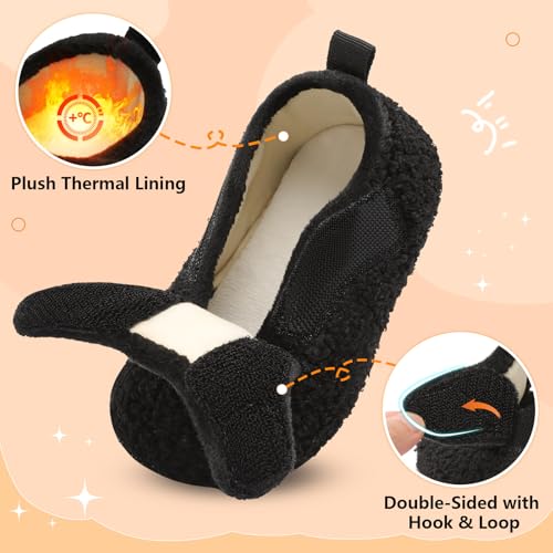 BARERUN Toddler Slippers Boys Girls House Shoes Warm Kids Slippers With Non-Slip Rubber Sole Fuzzy Cozy Walking Shoes Indoor/Outdoor - Image 3