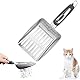 UQMIQURA Katzenstreuschaufel, Edelstahl Cat Litter Scoop, Katzenklo Schaufel, Katzenschaufel Katzenklo, Schnell Gesiebtes Katzenstreu, Schaufel Katzenklo für Katzentoilette, Katzen, Hund