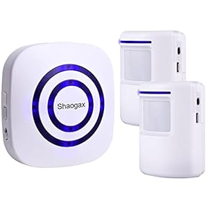 Motion Sensor Alarm System, Wireless Home Security Driveway Alarm Indoor, Motion Detector Alert with 2 Sensor and 1 Receiver -38 Chime Tunes