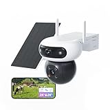 EZVIZ 4G Überwachungskamera Aussen Solar mit 10400mAh Akku, 4MP+4MP Dual-lens, 360° PTZ Auto-Track, ColorX-Nachtsicht, Person/Auto/Tiererkennung, Unterstützt 4G & WiFi-6, CB90x Dual 4G + 8W Solarpanel