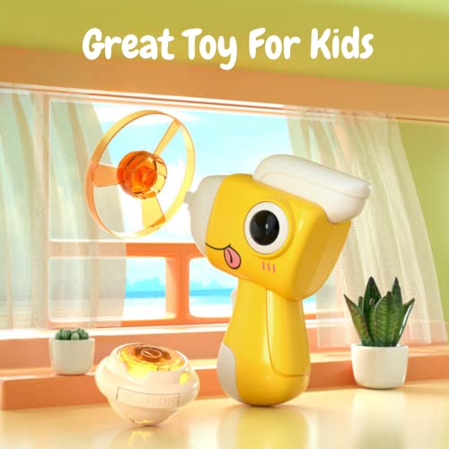 Joyplanet Dinosaur Flying Saucer Launch Guns Flying Frisbees Gun Outdoor Game Toys Birthday Gifts For Kids Toddler Girls Boys Ages 3 4 7 8(Yellow) #TOP6