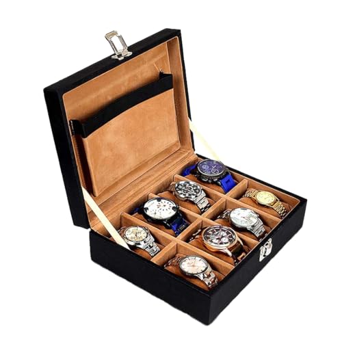 Image of Leather World Engineered Wood Watch Box Holder Organizer Case In 6 Slots Of Watches For Men And Women With Transparent Display