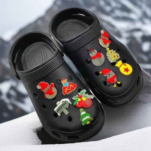 Glow in the Dark 16 PCS NightSeries Christmas Shoe Charms: Easy Attach. Your Purchase Brings Christmas to a Child in Need4