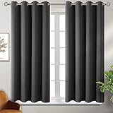 TBONEEY Cortinas Opacas, 2 Piezas Cortinas Blackout con Aislamiento Térmico para Estar/Recámara Ventana, con Ojales en la...