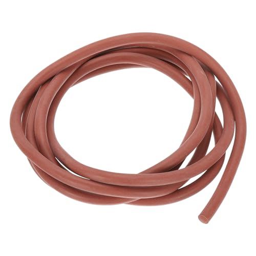 PATIKIL Silicone Foam Seal Strip, 3Meters(9.84Ft) 10mm(0.39") Dia Round High Density Solid Sponge Rubber Weather Stripping Cord for Sealing Gap Blocker Insulation, Red