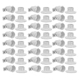 ARTSEWPLY 30 Stück Rohrschellen Kleiderbügelclip Pfeifklemme White Pvc