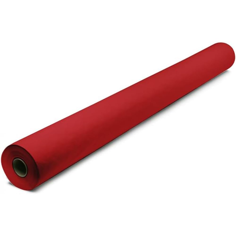 Venuscello Red Banquet Roll 8M X 120Cm Paper Banqueting Table Cover For Wedding Buffet Dinner Home Large Disposable Table Paper Cloth