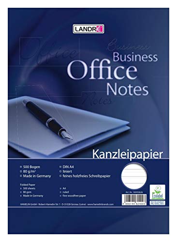 Landré Kanzlei-Papier A4 liniert, 80 g/m², 500 Kanzlei-Bogen