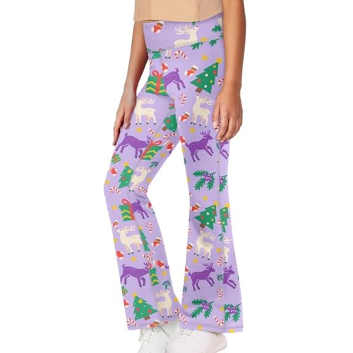 Girls Yoga Pants Flare High Waisted Wide Leg Leggings for Kids3