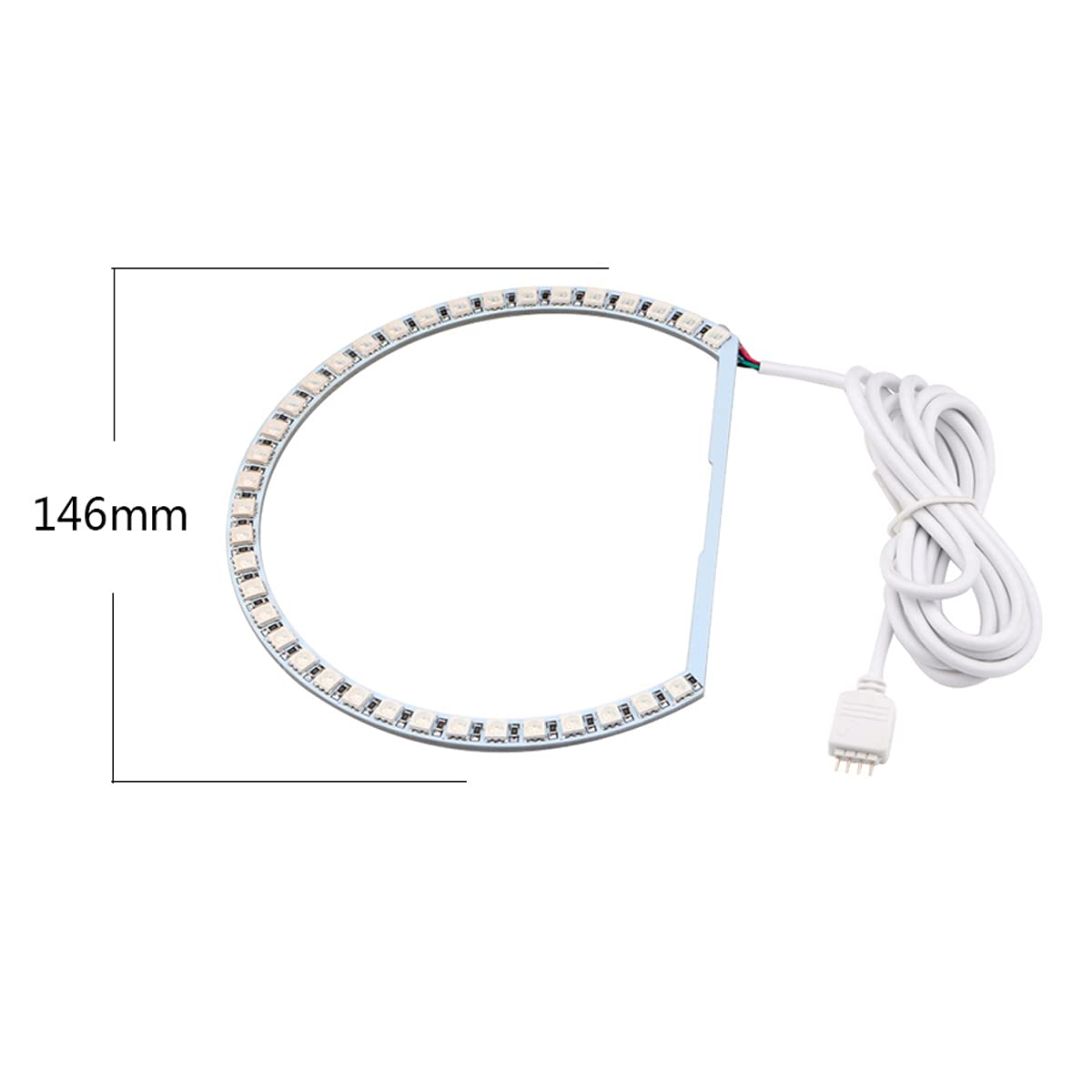 2X 131mm 2X 146mm Voiture 5050 SMD LED RVB Flash Angel Eyes Halo Anneau Lumière Coloré Multicolore Feux De Jour Compatible Pour E46 Série 3