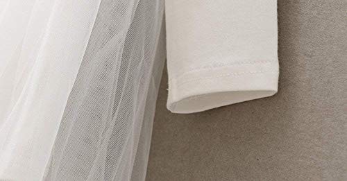 GSVIBK Toddler Tutu Dress Long/Sleeveless Baby Girl Cotton Tulle Dresses Infants Sundress Summer 2Years White 9440 - Thumbnail 4