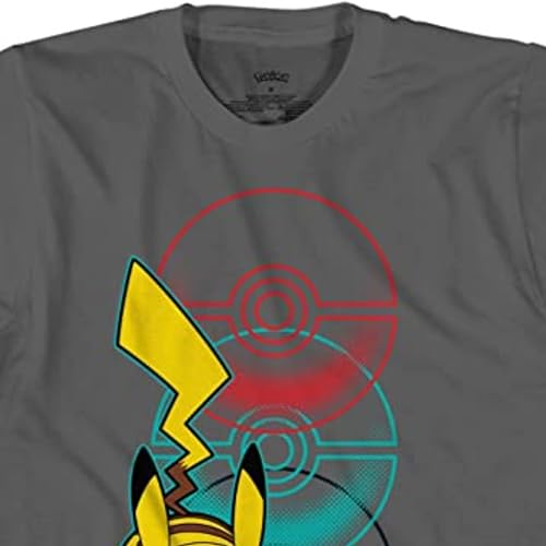 Pokemon Pikachu Big Boys Short Sleeve T-Shirt - Pikachu Lightning Energy Bounce3
