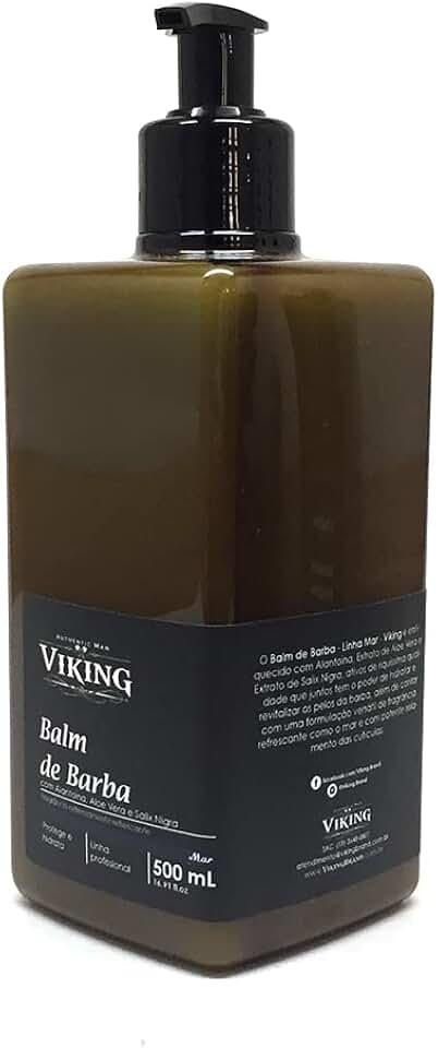 Balm de Barba - Mar -Linha Profissional - 500 ml - Viking