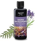 AllgäuQuelle® Saunaaufguss mit 100% BIO-Öle Tiefenentspannung Lavendel Zeder Mandarine (100ml). Natürlicher Sauna-aufguss m. ätherische Sauna-Öle im Aufgussmittel. Saunaöl natrurrein und biologisch