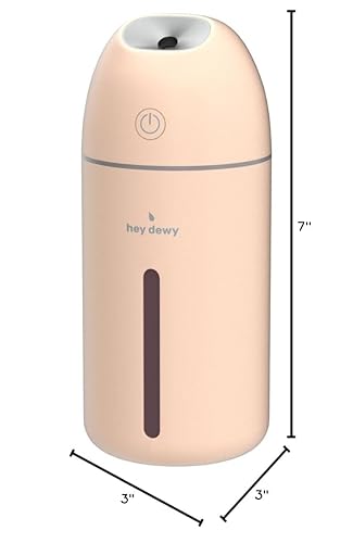 Miniatura 9 de Hey Dewy Humidificador de vapor fresco inalámbrico, recargable, cuidado personal, nutritivo de la piel, hidratante, portátil (rosa)