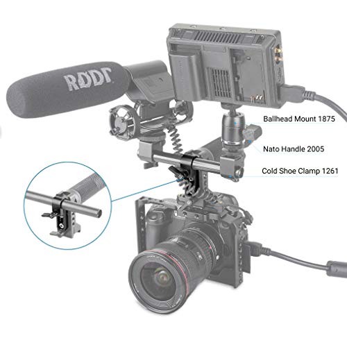 Image of SMALLRIG Single 15mm Rail Clamp Mount Rod Clamp with Long Hole on Plate /Cage /Handle for Rod Extension - 1549
