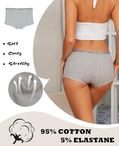 Image of Cotton Boyshort Underwear for Women Boxer Briefs Ladies BoyShorts Panties
