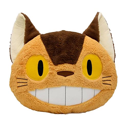 Semic Distribution Mon voisin Totoro Coussin en peluche Catbus orange/marron 100 % polyester Livré dans un sac en plastique