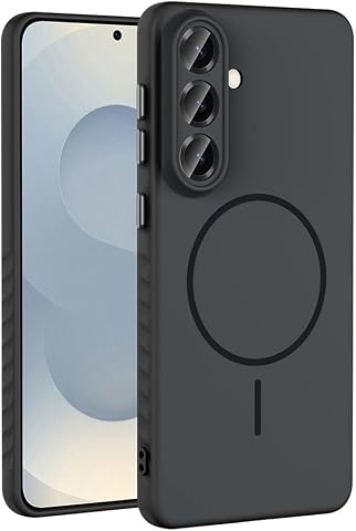 Zore Galaxy ile uyumlu S26 Plus Kılıf M-safe Şarj Özellikli Zore Tea Kapak Siyah