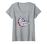 Womens Gonzaga Bulldogs Icon Officially Licensed V-Neck T-Shirt