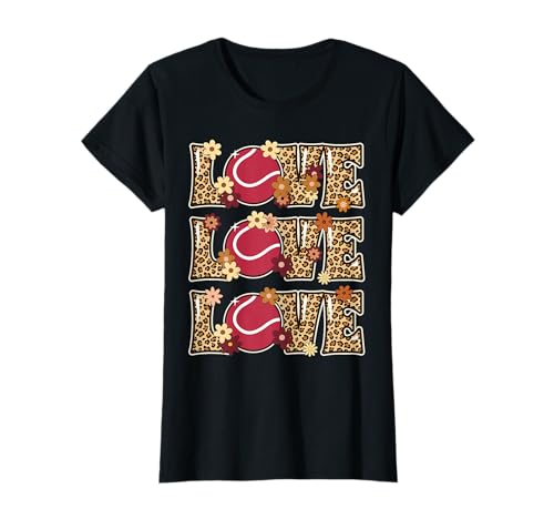 Love Tennis Lover Outfit Women Teen Girls Kids Cute Tennis T-Shirt