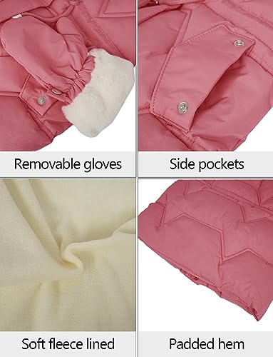 SEAUR Kids Winter Coats Toddler Hooded Coat Girls Windproof Winter Jacket Warm Zipper Jacket Thick Thermal Fleece Lined Coat2