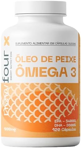 Ômega 3 Óleo de Peixe 1000mg EPA 540mg DHA 360mg 60 Cápsulas Supl...