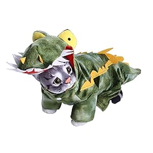 SH-RuiDu Lustiges Hunde-Krokodil-Kostüm, Kätzchen-Cartoon-Kleidung, bezaubernde Haustier-Party-Outfits, Katzenbekleidung, Tier-warme Outfits Kleidung
