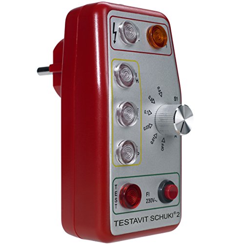 Testboy Testavit Schuki 2 Steckdosenprüfgerät Testavit Schuki 2, optische Anzeige, mit einstellbarer FI Auslösung