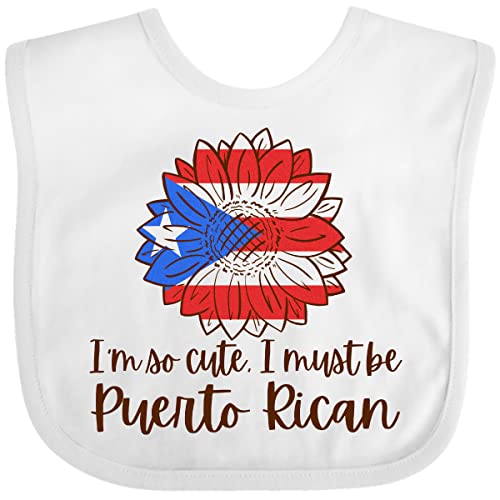 inktastic I'm So Cute, I Must Be Puerto Rican Sunflower Baby Bib