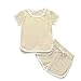 Bebe Conjunto de Camiseta y Pantalones Cortos para niñas Conjuntos de Verano de Manga Corta Casual Ropa Bebe Niña Pijama de Raya 2 Piezas Bebe Disfraz Traje de Dormir bebé Niña 1-5 Años