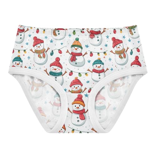 Girls Underwear Soft Cotton Christmas Snowmen Kids Panties in Sizes 2/3t, 4t, 5t, 6 and 8