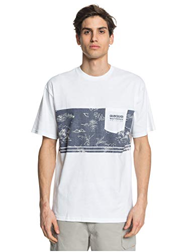 T-shirt Quiksilver Waterman Prophecy blanc taille S coupe regular respirante