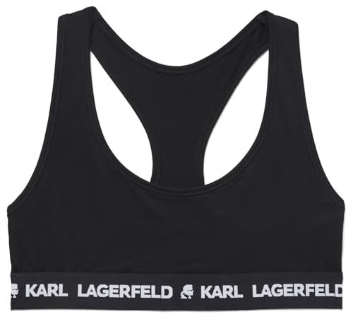 Karl Lagerfeld Donna Bralette Con Logo Nero Xs - 7