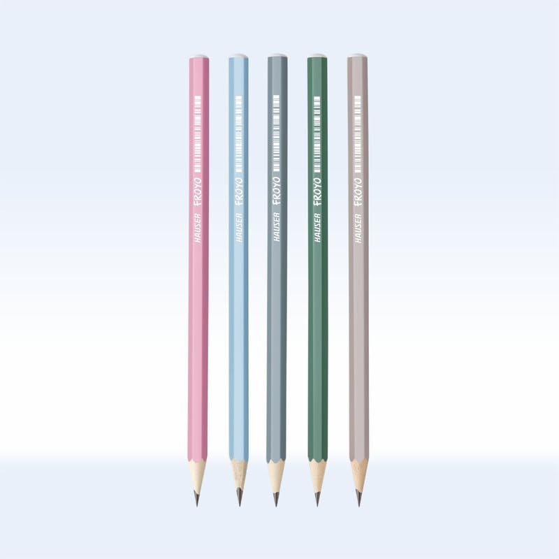 Image of HAUSER ARTZ FROYO - WOODEN PENCIL Set - 40 Pcs Multicolor Pencils | Extra Dark Lead for Smooth Writing | Ideal for Kids School Use & Drawing