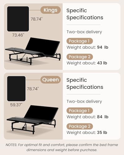 Image of Mixcous Adjustable Bed Base Queen Size with Zero Gravity & Anti-Snore, Electric Bed Frame with Head & Foot Incline, Quiet Motor, Wireless Remote, Heavy Duty Metal Frame, Easy Assembly