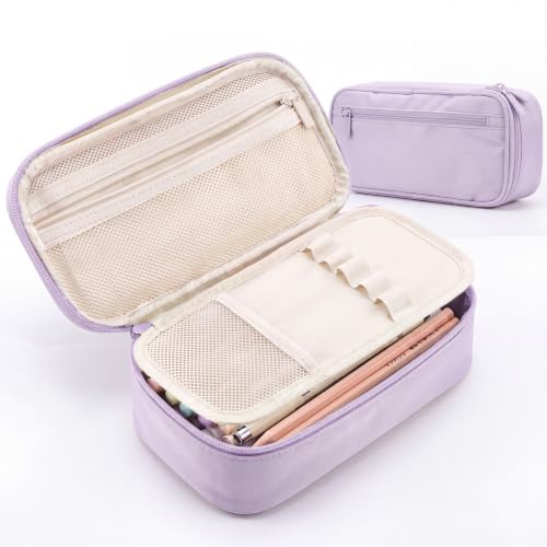 Image of WEMATE Pencil Case, Large Storage Organizer, Makeup Bag, Teacher Must - have, Big Pencil Pouch, Marker Case for College