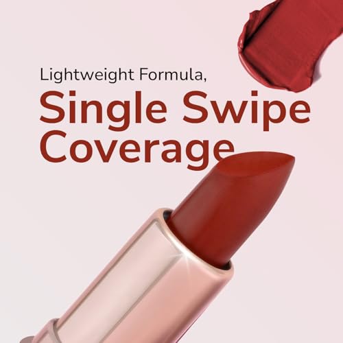 Image of Mila Beaute Bold & Matte Long-Lasting Lipstick | Highly Pigmented Soft Matte Finish | Lightweight & Hydrating with Jojoba Oil | Shade - (Runway Rose 4.2g) (Pack of 2)