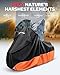 Benlari Upgraded Waterproof Motorcycle Cover with Side Box Compatible with Harley Davidson Touring Models Street Glide/Road Glide/Electra Glide/Honda, Outdoor All Weather Protection (107