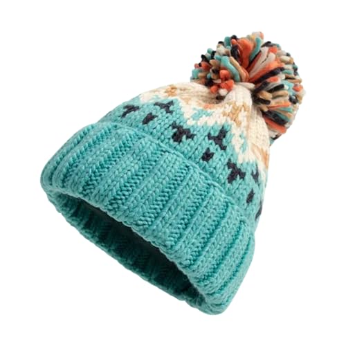 Gorro de invierno con pompón de colores, gorro de punto con pompón | Gorro de invierno con pompón | Gorro suave para exteriores, gorro de nieve cálido para mujeres y niñas para clima frío, mantiene la
