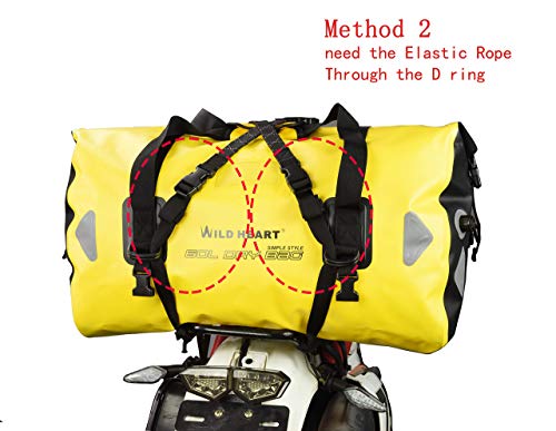 Miniatura 5 de Willd Heart Bolsa De Equipaje Impermeable 40l 66l 100l, Con Soldadura, Apropiada Para Piragüismo, Campamento, Remo, Moto Rope