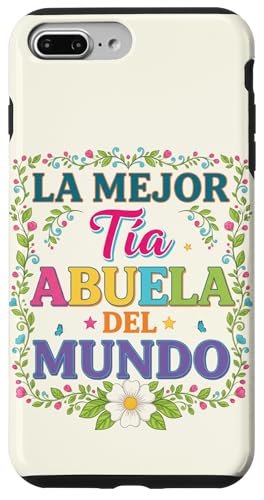Tía Abuela La Mejor Tia Abuela del Mundo Floral Carcasa para iPhone 7 Plus/8 Plus