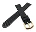JP Leatherworks Mens Lizard Grain Watchband Black 18mm Watch Band