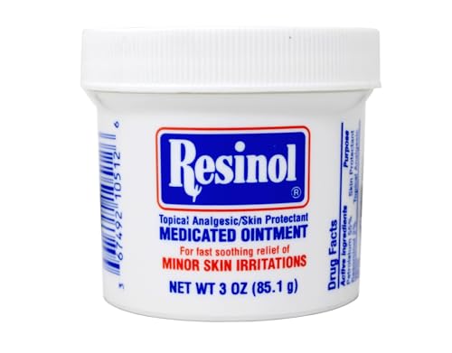 Image of Resinol Medicated Ointment For Itch Relief And Protection Of Skin Rashes and Irritations, 3 Ounce Jar (Pack of 1)