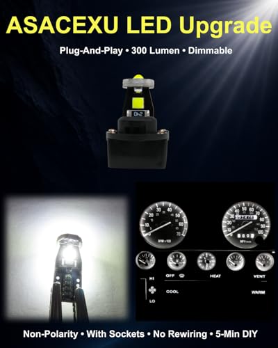 20 Piezas Bombilla LED T10 194 Blanco 6000K con Zócalo miniatura 6