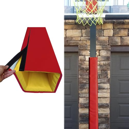 �o�X�P�b�g�{�[���|�[���p�b�h �S�����o�X�P�b�g�{�[���S�[���|�[���p�b�h 152 Cm�A�n�����|�[���p�f�B���O���b�v���J�o�[�A�X�N�G�A�K���[�W���v���e�N�^�[�}�b�g�A���t���ȒP(Red,11"x11" (28x28cm))