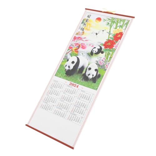 HIAKDOFT 年 壁掛け月間カレンダー 風景写真デザイン 予定管理用 祝日対応 多機能実用オフィス用龍年掛け軸装飾