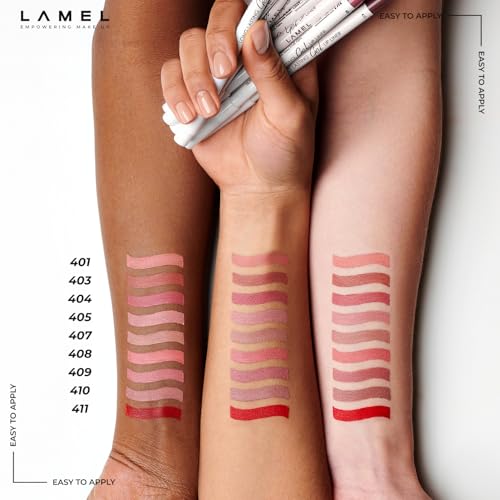 Lamel- Long lasting- Gel Lip Liner 404 -Berry | Easy-glide gel texture | Super long-lasting | Sharpenable precise tip |Intense pigment| 1.7gm - Image 6