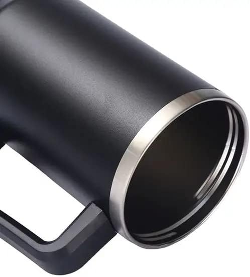 40oz Insulated Travel Mug Tumbler With Handle and Straw,Stainless Steel Double Wall Vacuum Cup Keep Drink Cold and Hot (Purple) - Image 7